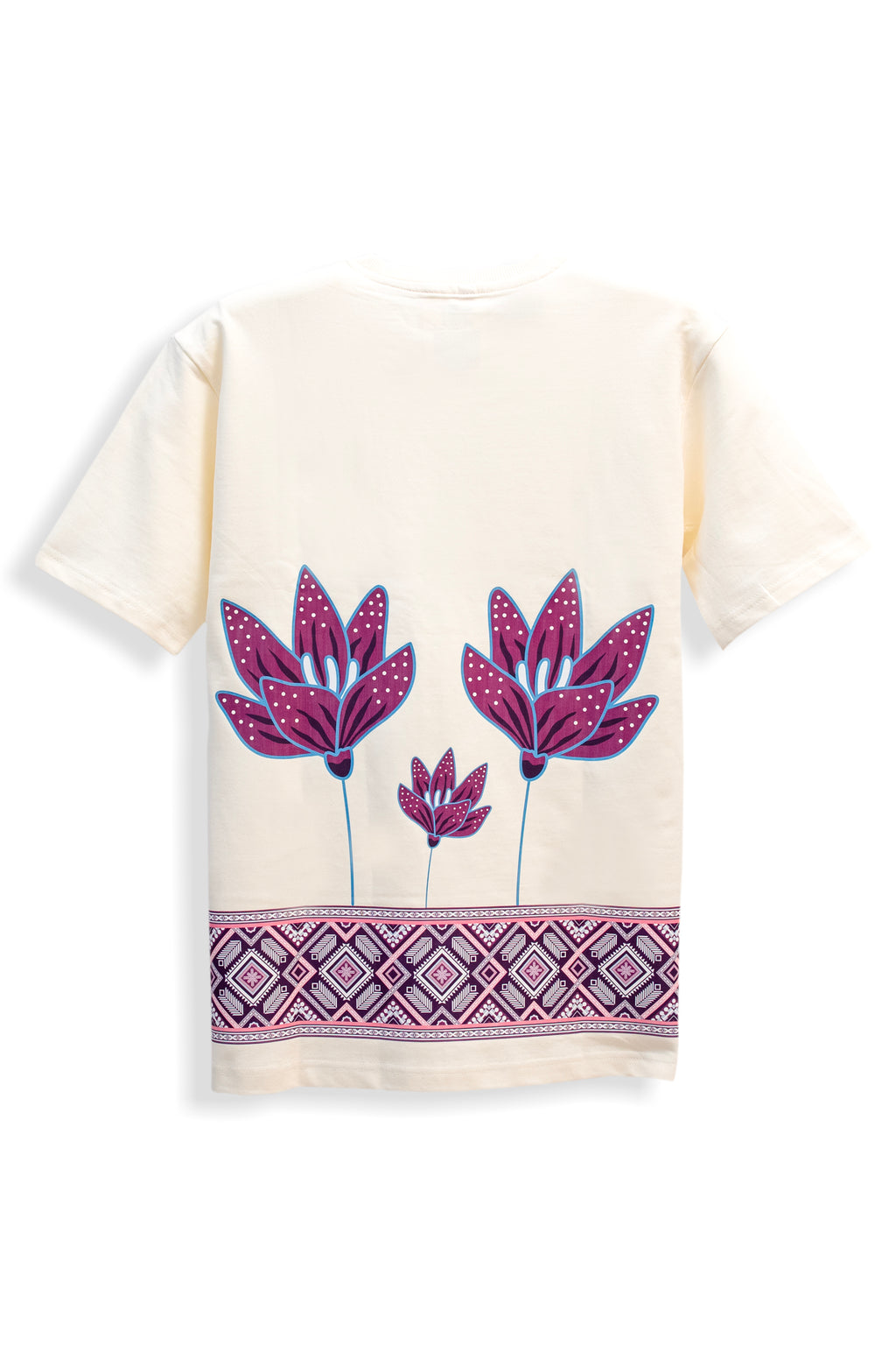 Printed Oversized T-shirt PURPLE MOTIF