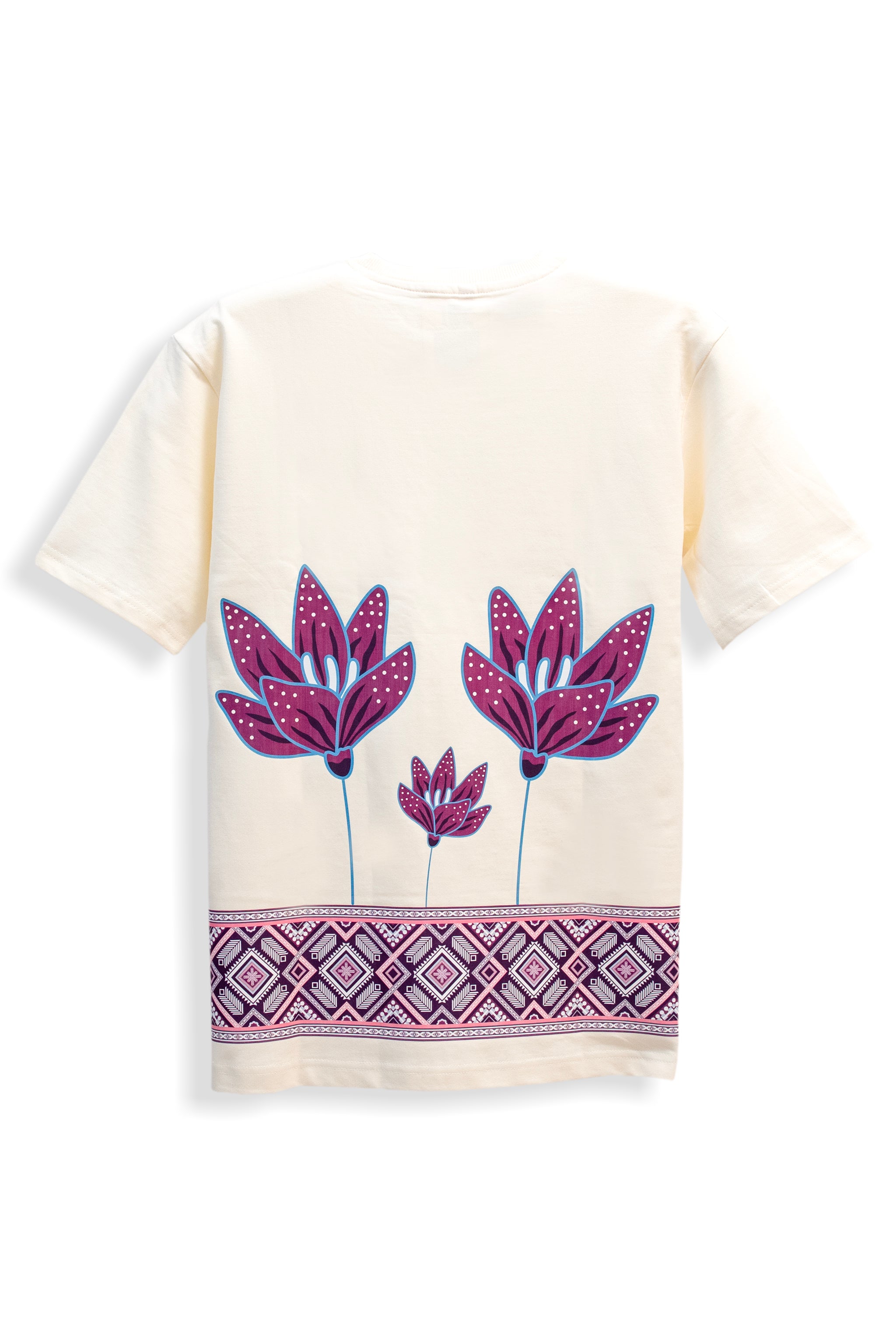 Printed Oversized T-shirt PURPLE MOTIF
