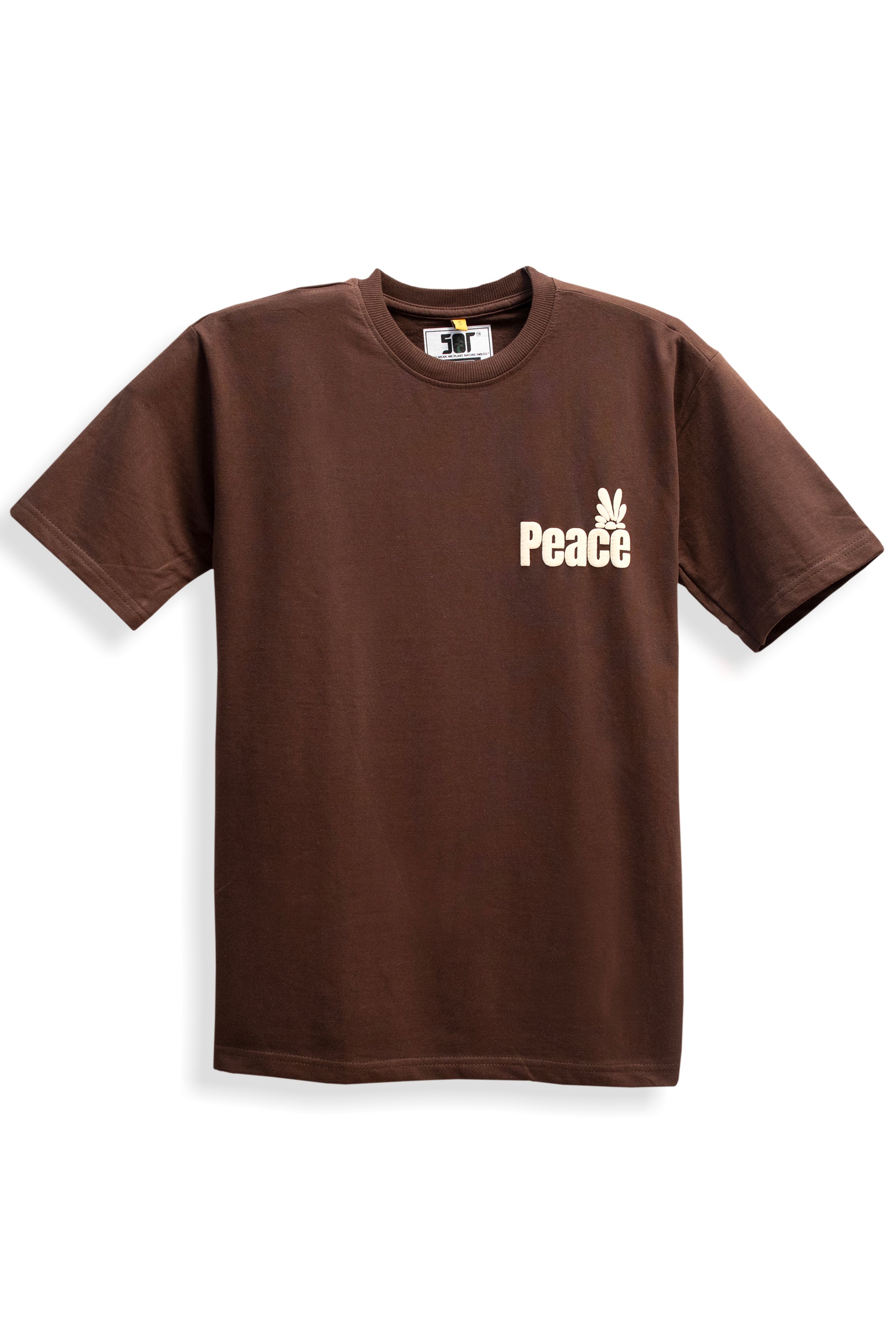 Printed Oversized T-shirt EARTHY LINE ART