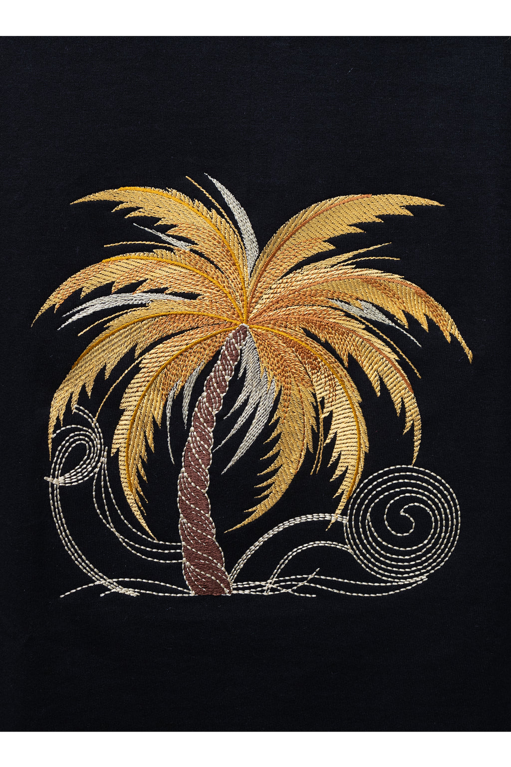 Embroidery Oversized T-Shirt SOUL PALM (Black)