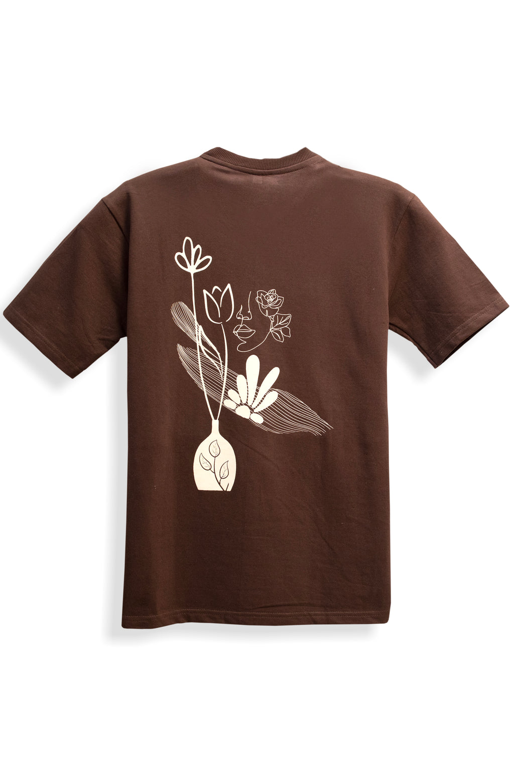 Printed Oversized T-shirt EARTHY LINE ART
