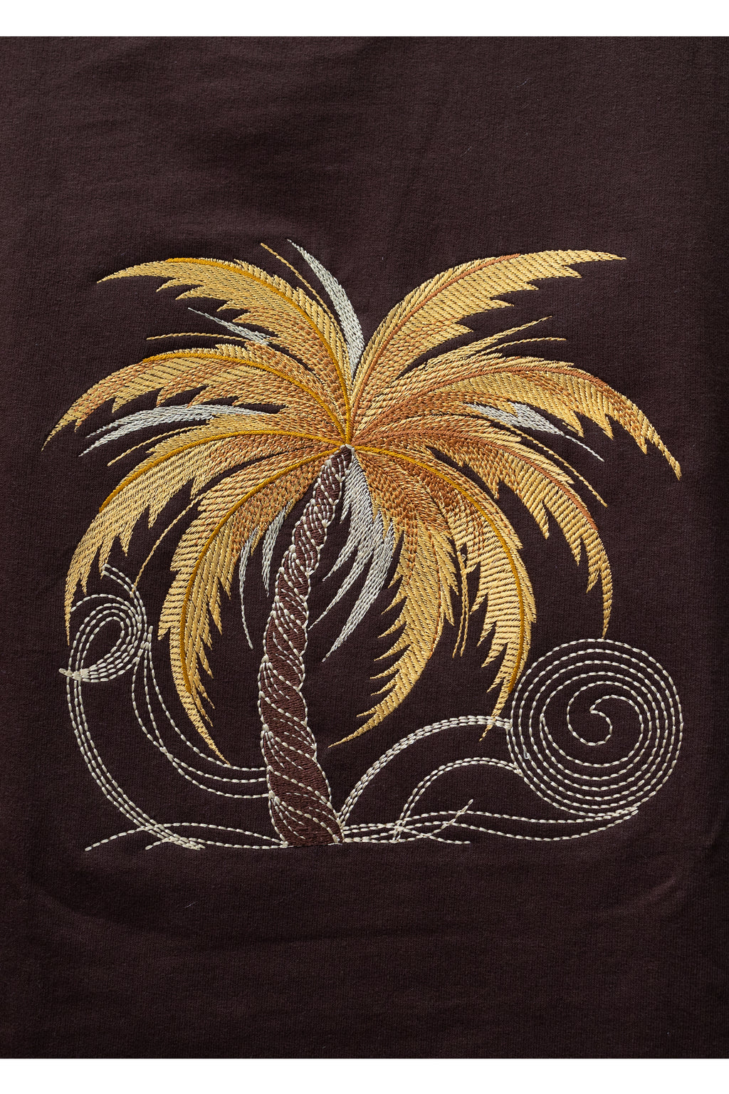 Embroidery Oversized T-Shirt SOUL PALM (Brown)