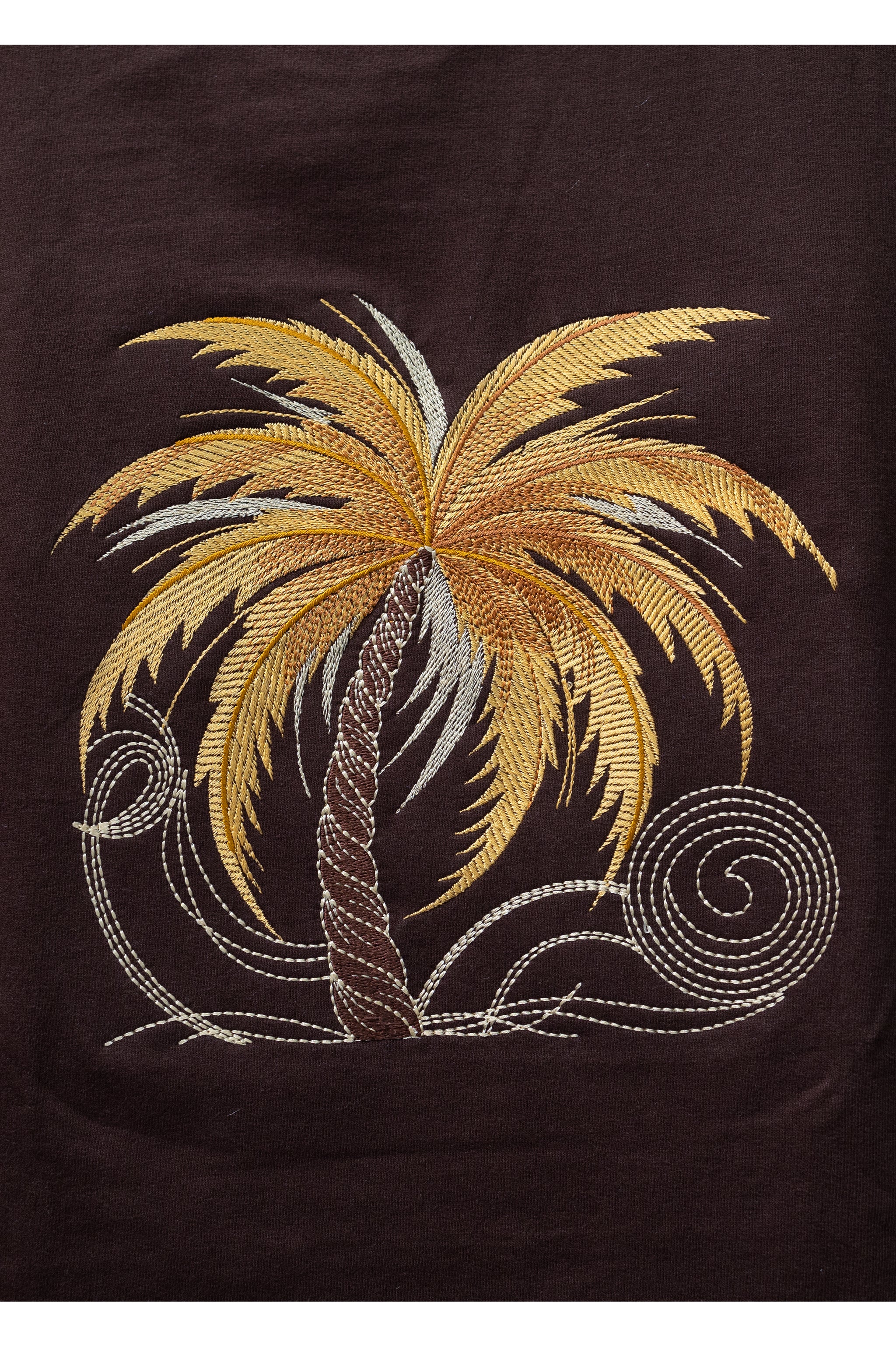 Embroidery Oversized T-Shirt SOUL PALM (Brown)