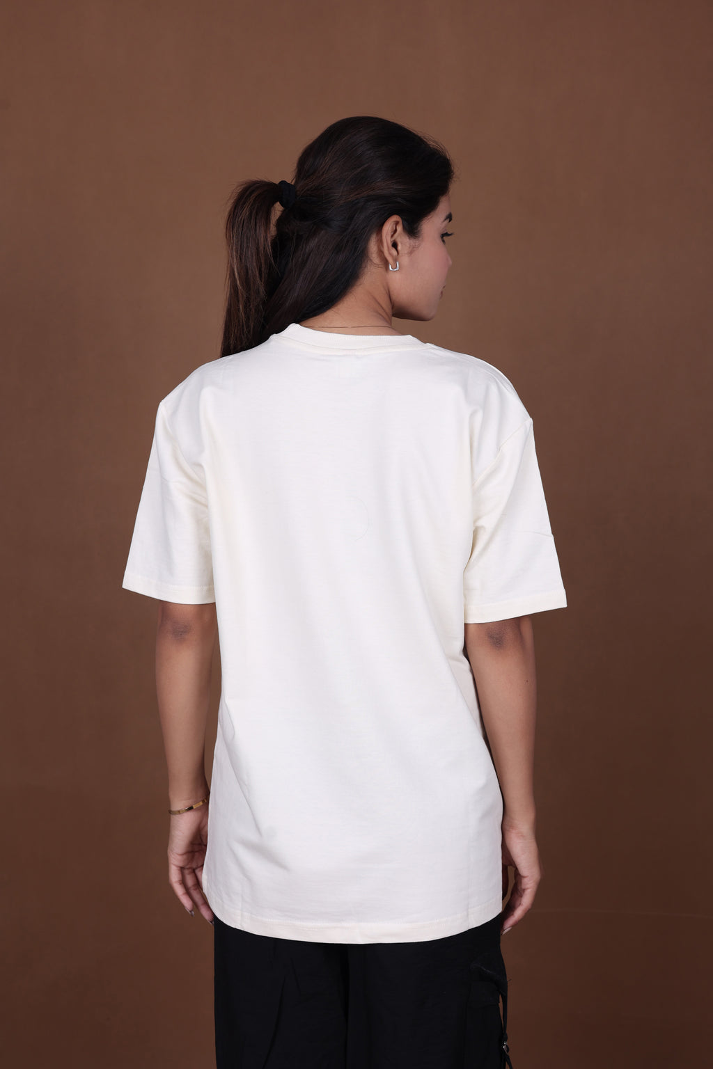 Printed Oversized T-shirt | Fierce Horse Splash Art | Off-White T-Shirt