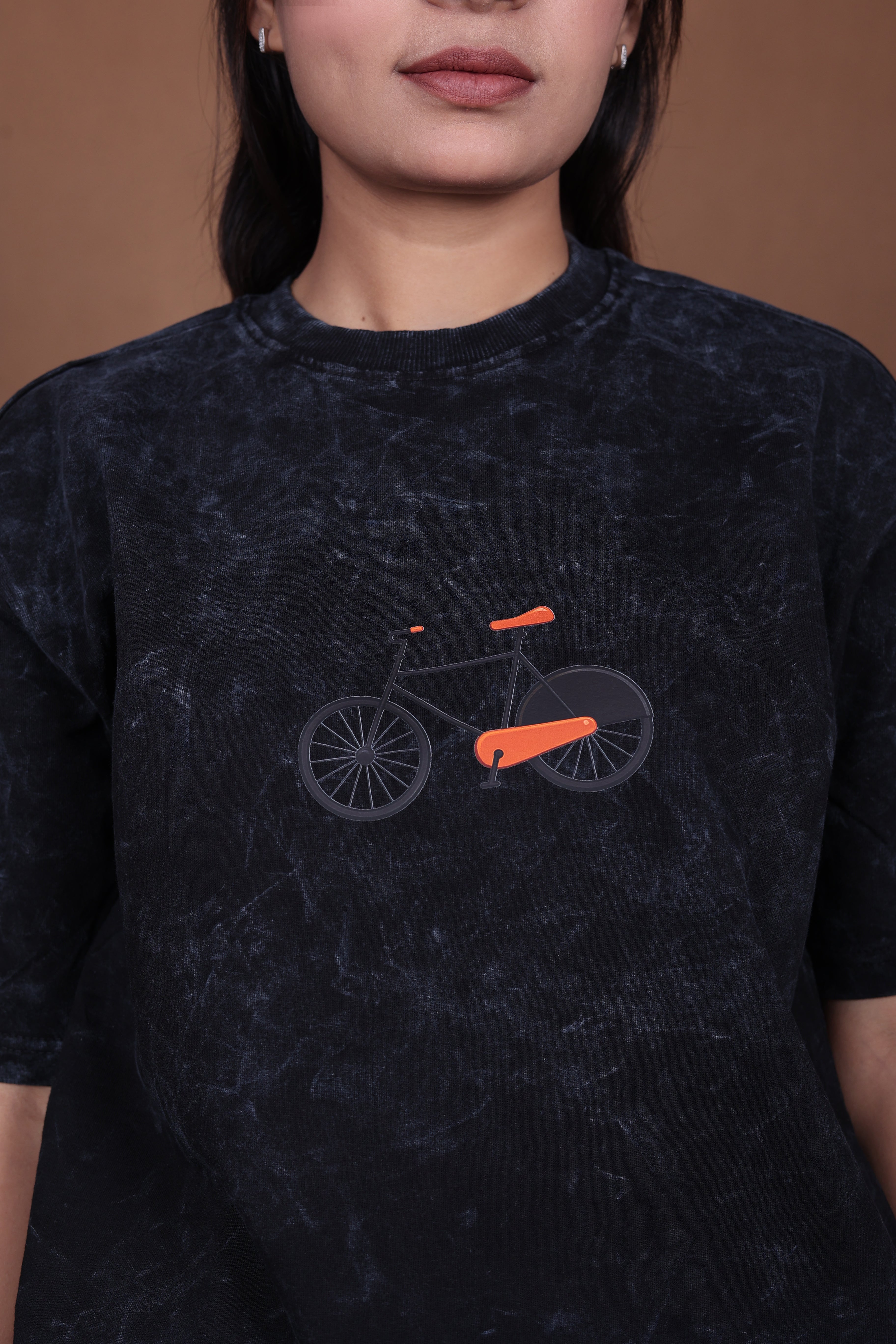 Printed Oversized T-shirt | Premium Japanese Street Art | Acid Wash Black T-Shirt