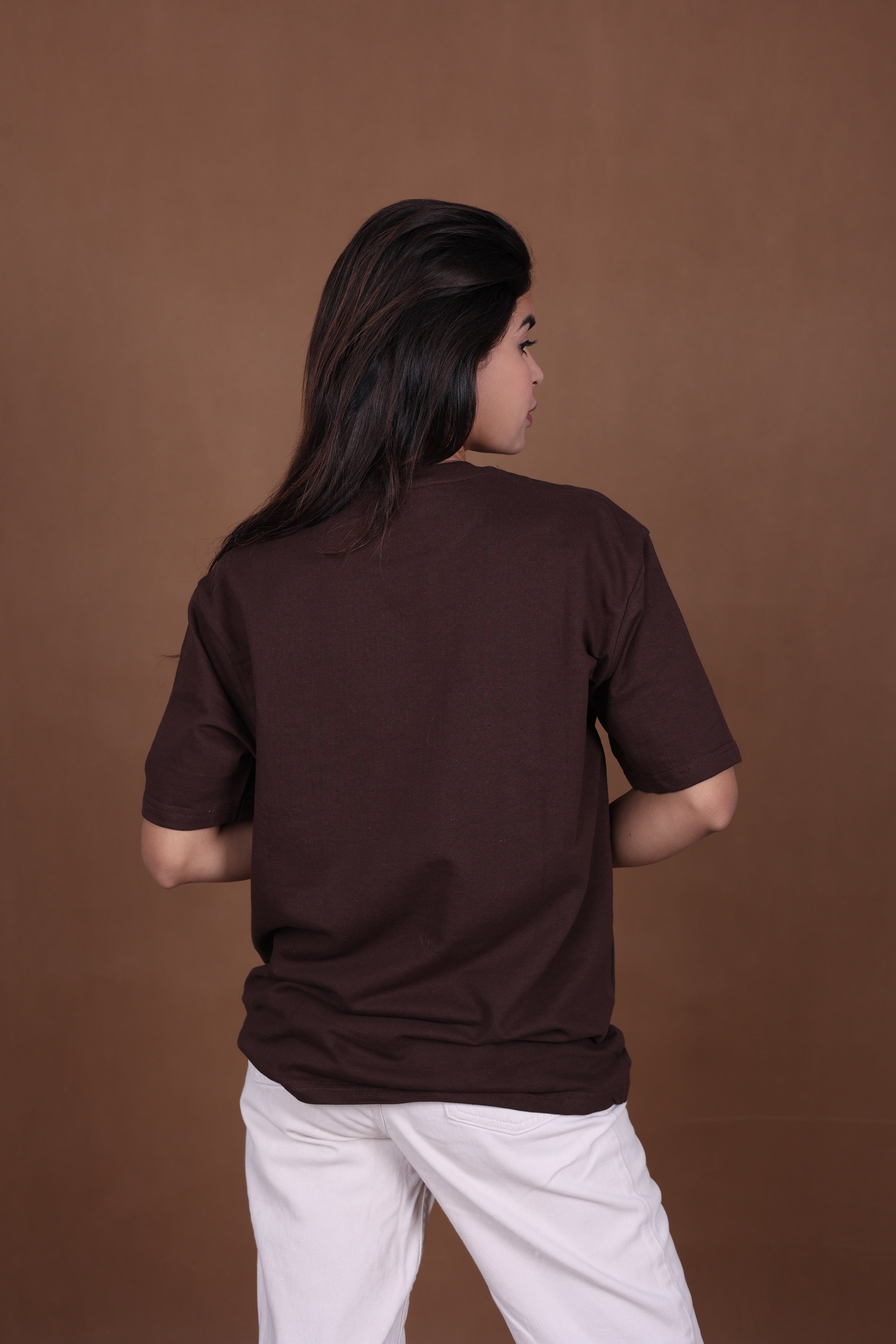 Embroiderd Oversized T-Shirt | SOUL PALM  Premium | Brown T-Shirt