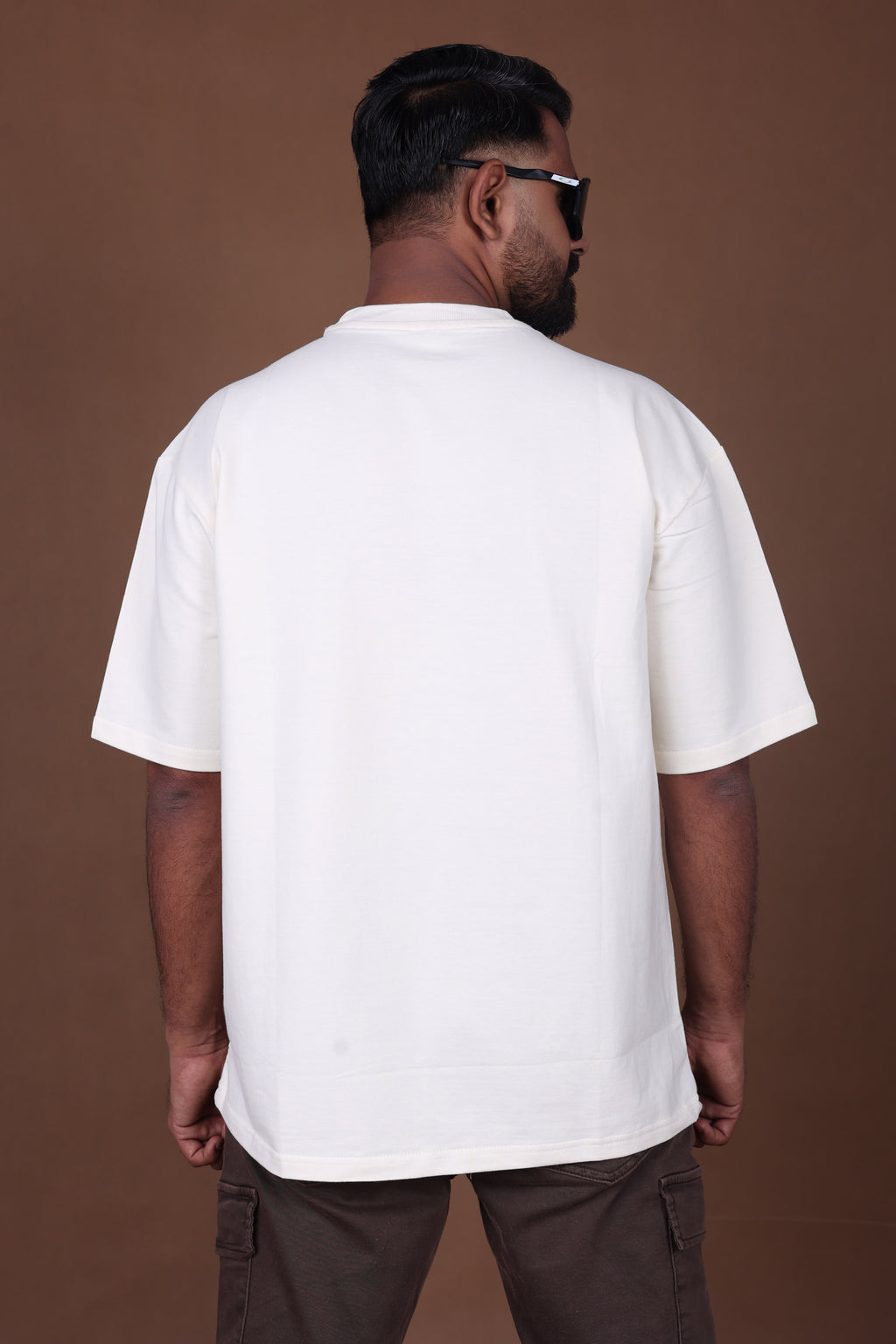 Printed Oversized T-shirt | Aesthetic Coffee Lover Print | Off-White T-Shirt