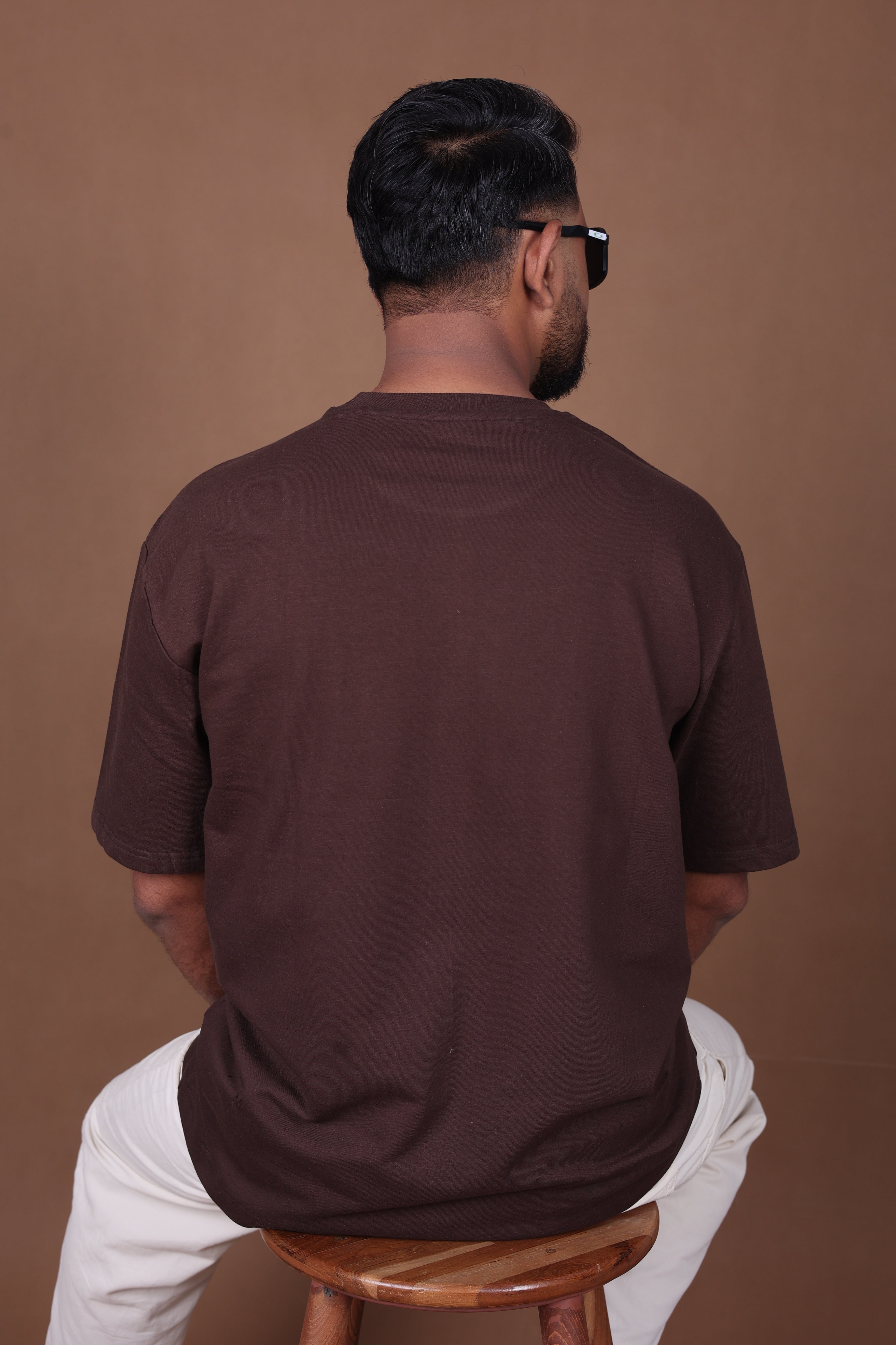 Printed Oversized T-shirt | Cute Chick Graphic Streetwear Casual | Brown T-Shirt