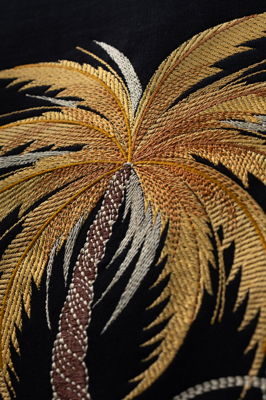 Embroidery Oversized T-Shirt SOUL PALM (Black)