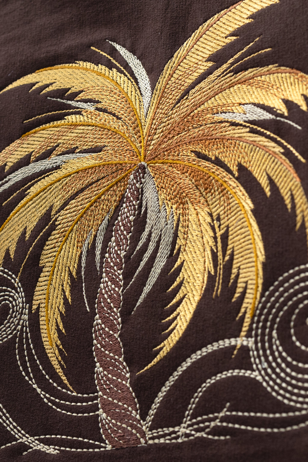 Embroidery Oversized T-Shirt SOUL PALM (Brown)