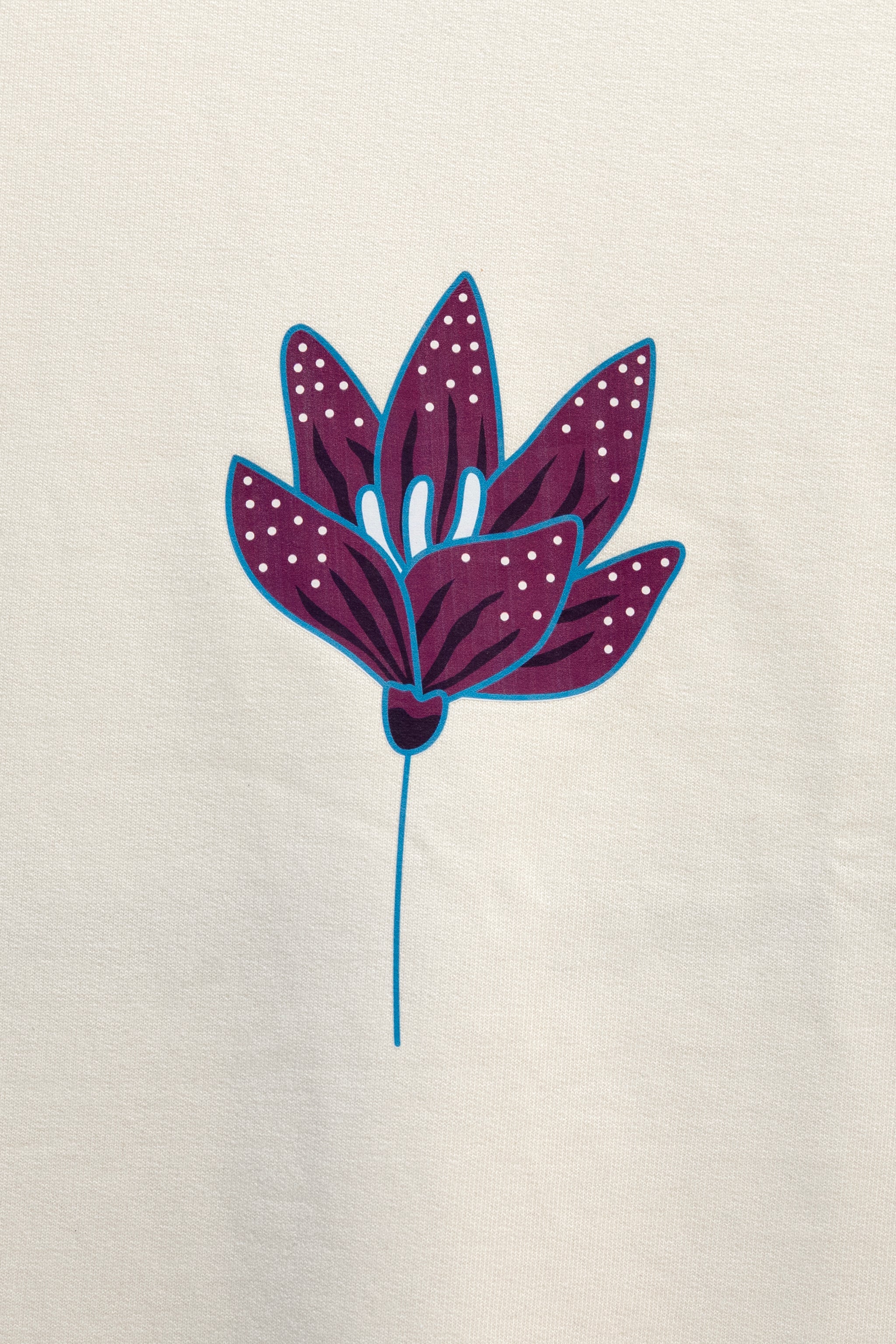 Printed Oversized T-shirt PURPLE MOTIF