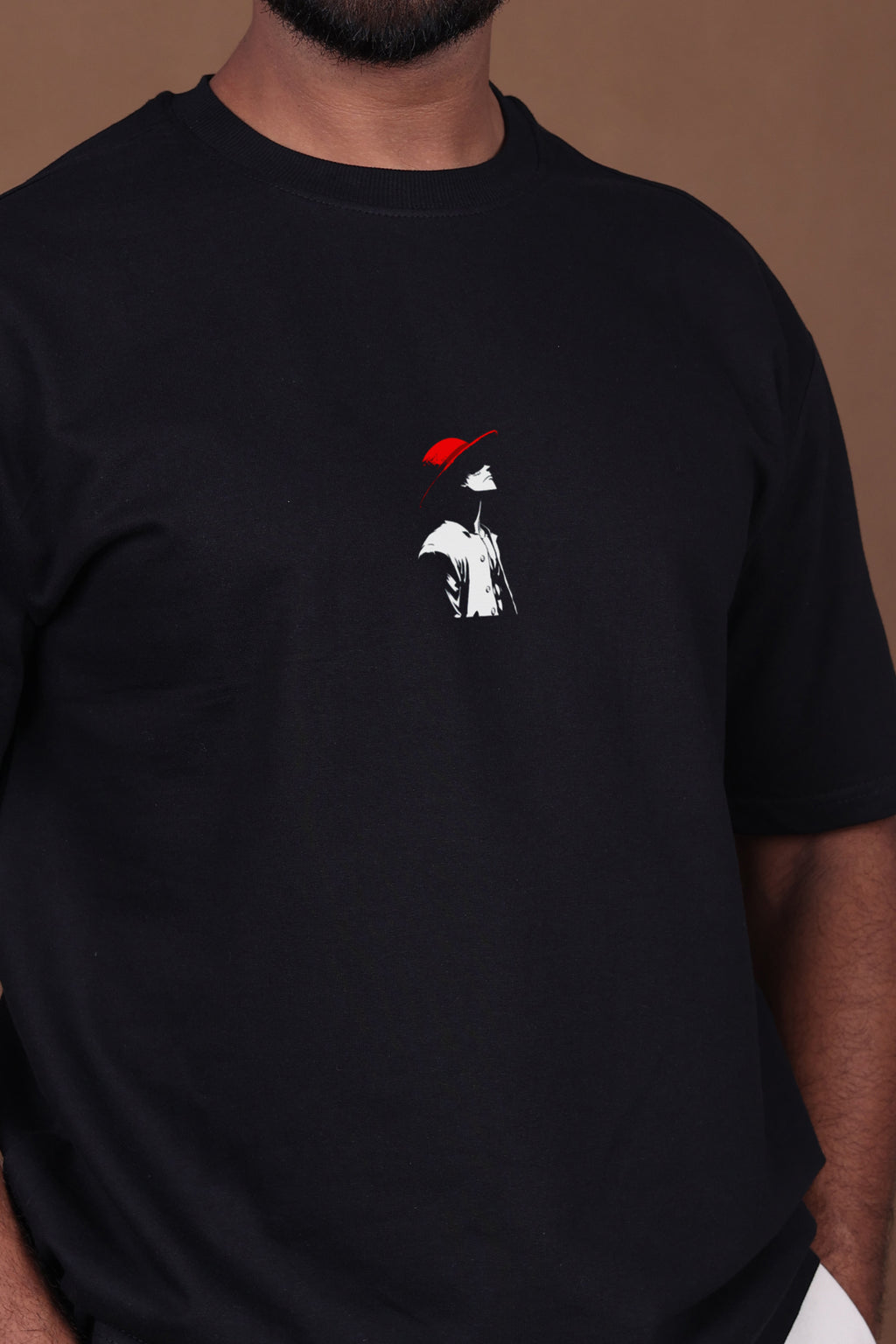 Printed Oversized T-shirt | Samurai Warrior “You Can Do It” Back Print | Black T-Shirt