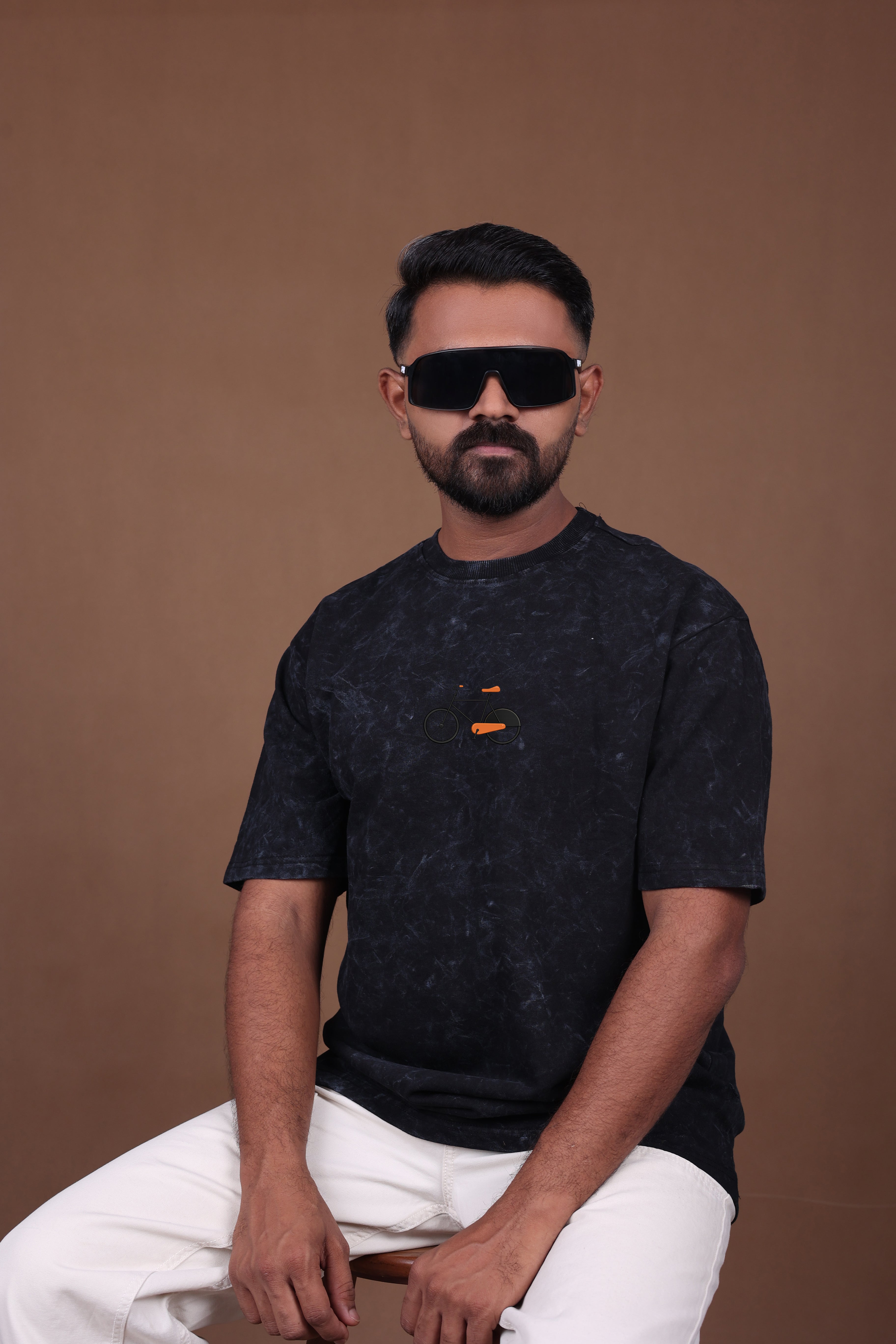 Printed Oversized T-shirt | Premium Japanese Street Art | Acid Wash Black T-Shirt