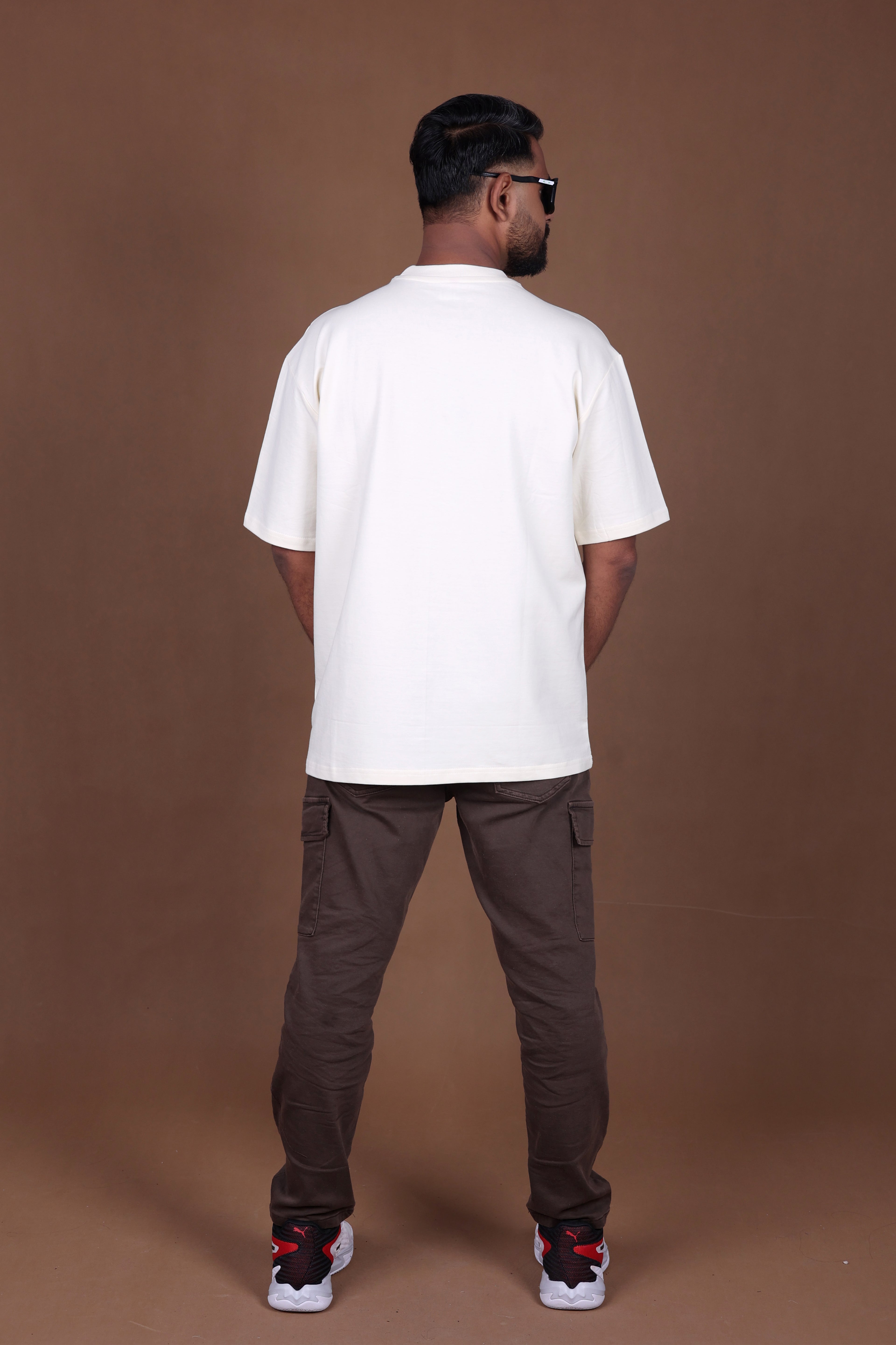 Printed Oversized T-shirt | Fierce Horse Splash Art | Off-White T-Shirt